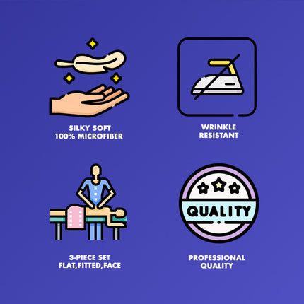 Healthy You Microfiber 3-Piece Massage Table Sheet Set