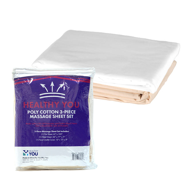 Healthy You Poly Cotton 3-Piece Massage Sheet Set