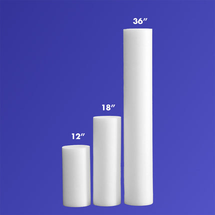 Healthy You White PE Medium/Firm Foam Roller