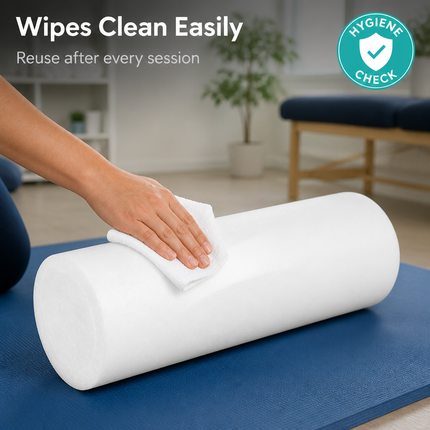 Healthy You White PE Medium/Firm Foam Roller