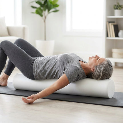 Healthy You White PE Medium/Firm Foam Roller