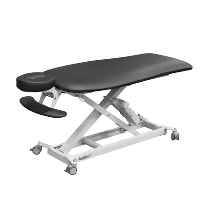 Healthec LynX Contour Electric Massage Table 28” Wide with Headrest & Castors