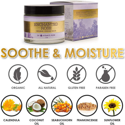 Enchanted Rose Organic Feminine Balm 2 oz Jar