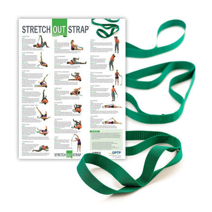 OPTP Stretch Out Strap with Stretching Exercise Poster