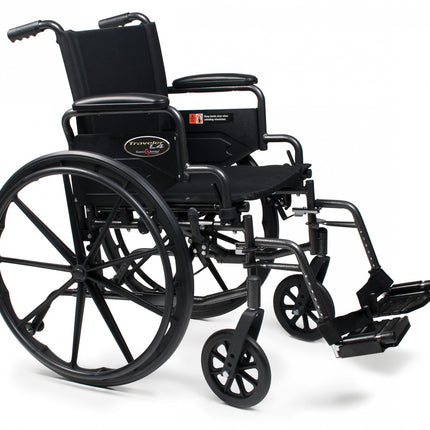 Traveler L4 18" X 16" Wheelchair with Flip Back Full Arm Elevating Foot