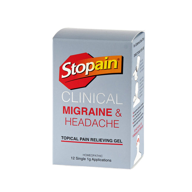 Stopain Clinical Migraine & Headache Topical Gel - 12/Box Display