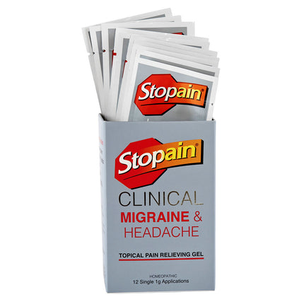 Stopain Clinical Migraine & Headache Topical Gel - 12/Box Display