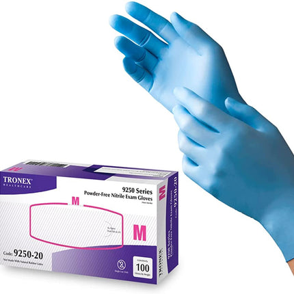 Tronex Healthcare Nitrile Powder-Free Fingertip-Textured Examination Gloves 100/Pack