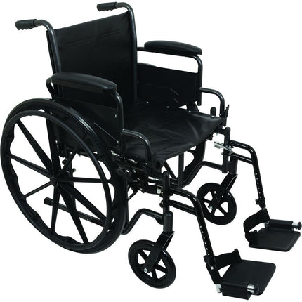 ProBasics K2 Standard Hemi Wheelchair 18" x 16" with Swing-Away Footrests