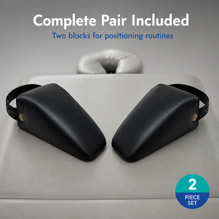 Healthy You Pelvic Sacral SOT Blocks Non Slip Base 1/Pair Upholstered - Black