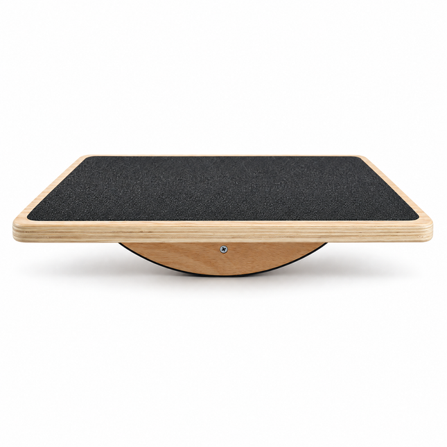 Healthy You wooden rocker balance board 17.5 inch with black grip tape top