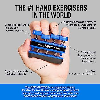 Gripmaster Medical Hand / Finger Exerciser Blue Heavy
