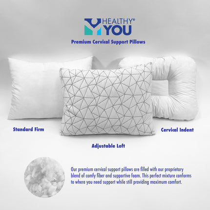 Healthy You Premium Adjustable Loft Cervical Support Pillow