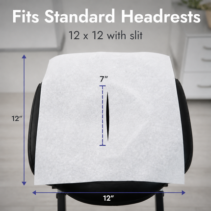 Healthy You Economy Headrest Sheets with Slit 12 x 12 1000/Case