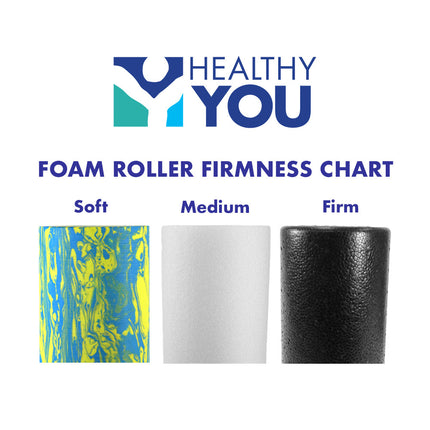 Healthy You High Density Foam Roller Half Round 36" - Black