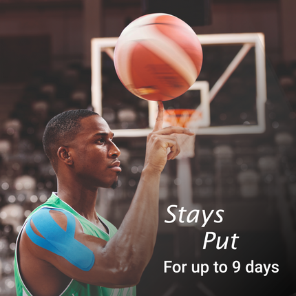 Leukotape K stays put up to 9 days