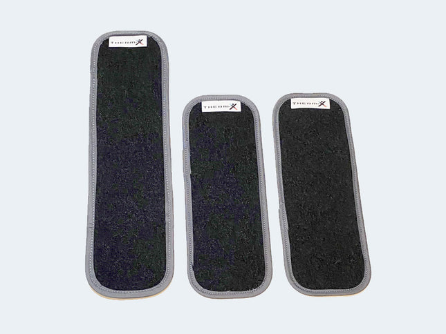 Therm-X three-piece extender strap kit for fitting compression garments to larger patients
