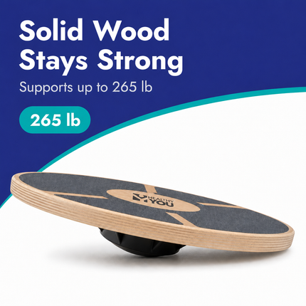 Healthy You Round Wooden Wobble Balance Board Trainer for Physical Therapy