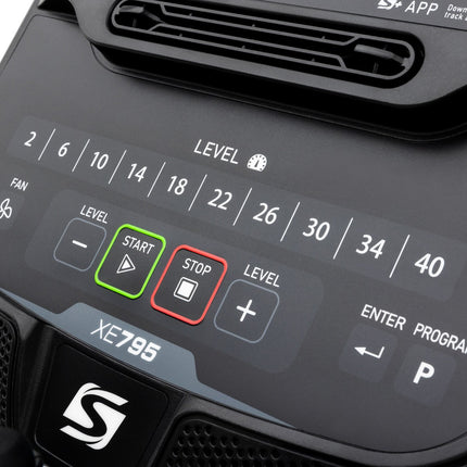 Spirit Fitness XE795 - buttons closeup
