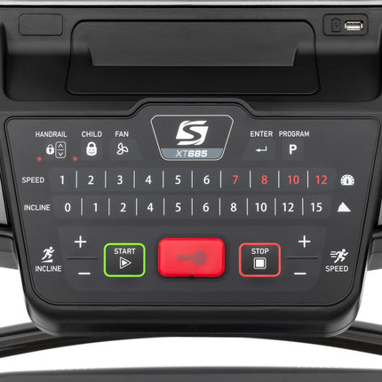 Spirit Fitness XT685 - buttons